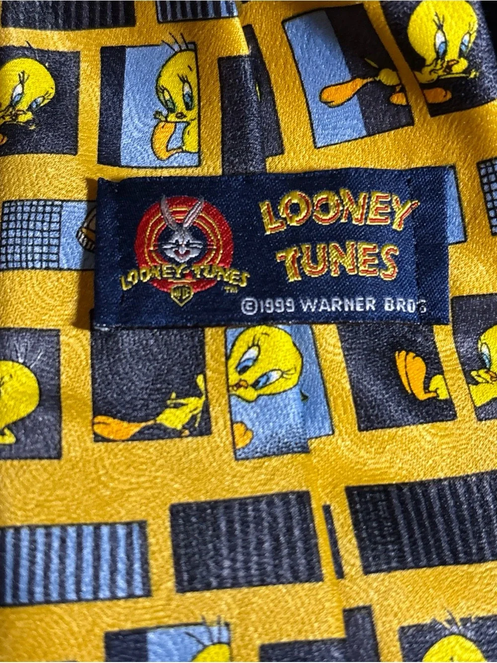 Warner Bros. Tweety Cartoon Tie - Yellow & Blue